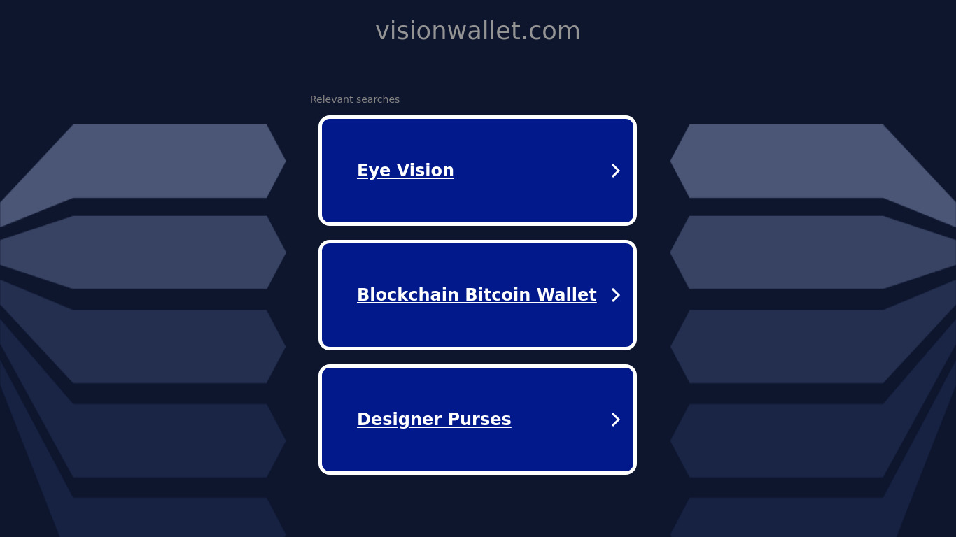 Visionwallet Landing page