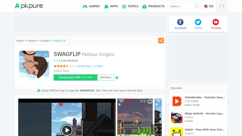 Swagflip: Parkour Origins Landing Page