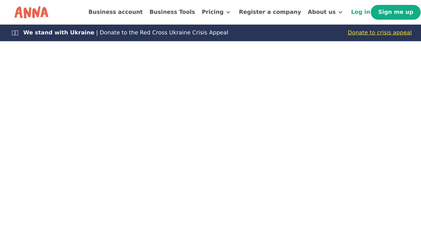 ANNA Business Banking Landing Page