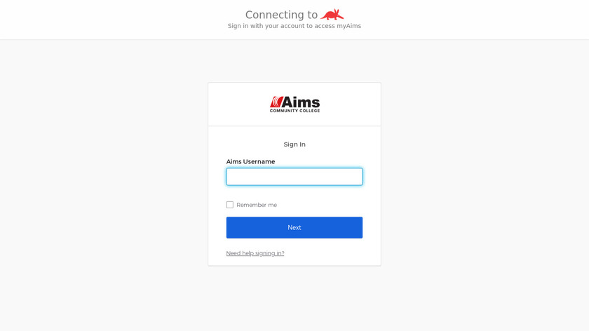 AIMS Landing Page