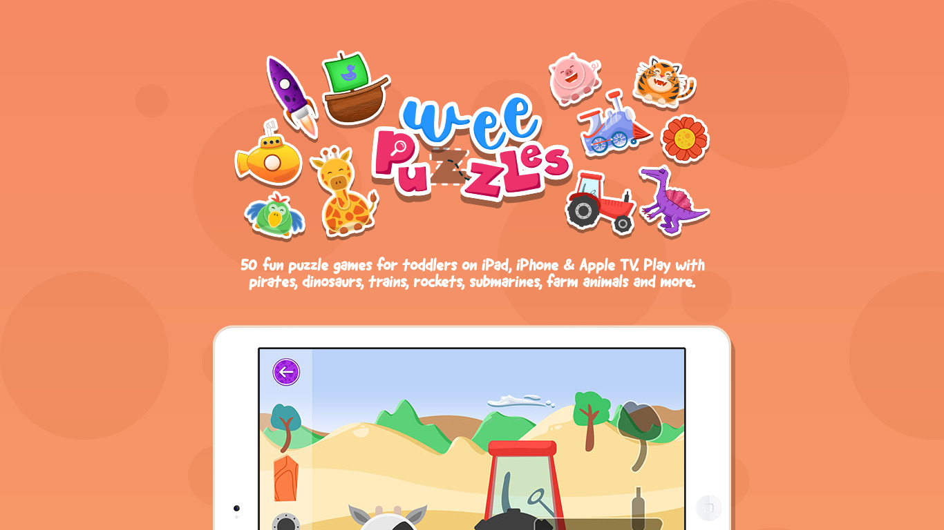 Wee Puzzles Landing page