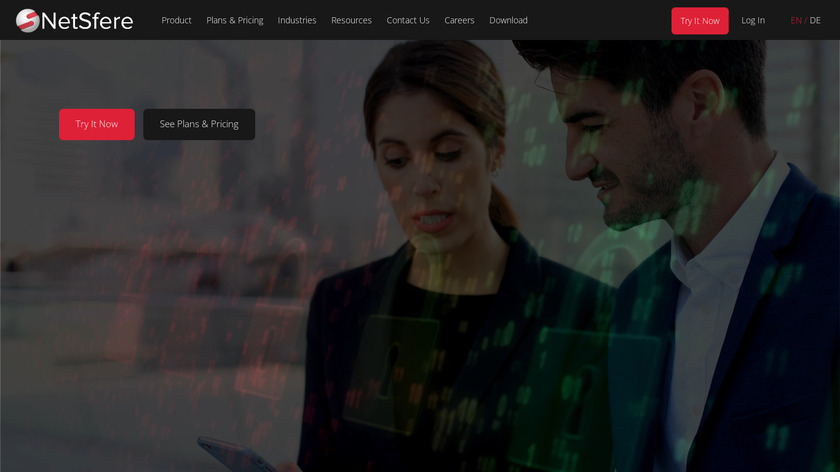 NetSfere Secure Messaging Landing Page