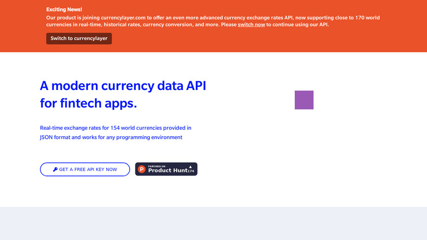 CurrencyStack Landing Page