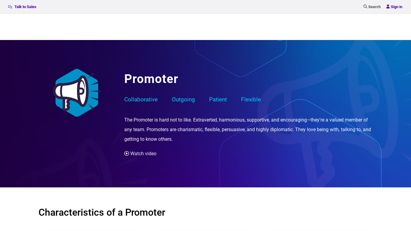 Video Promoter Landing page
