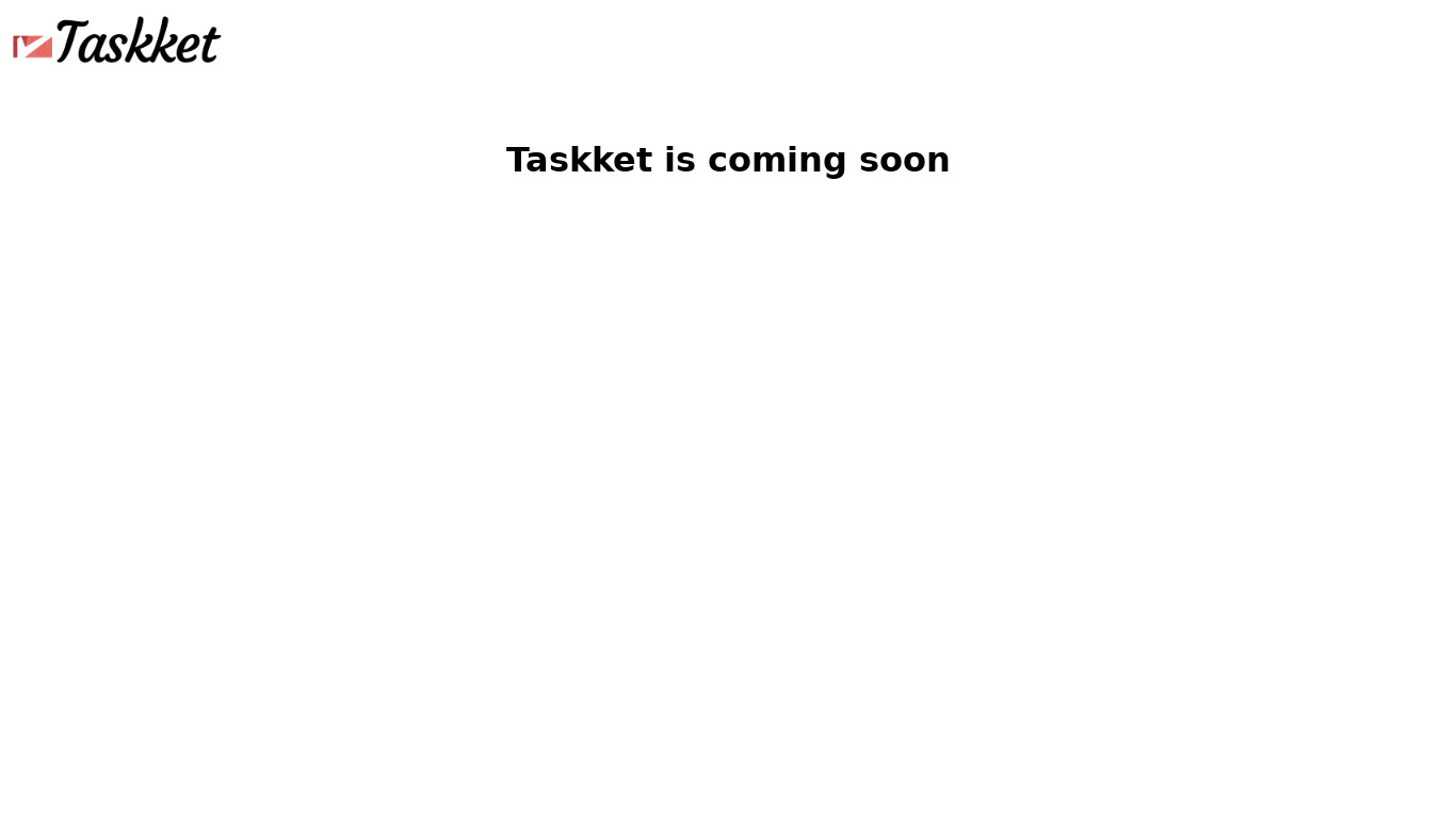 Taskket Landing page