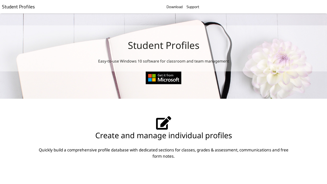 Student Profiles Landing page