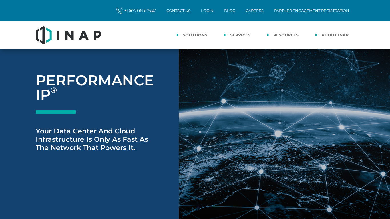 INAP Network Landing page