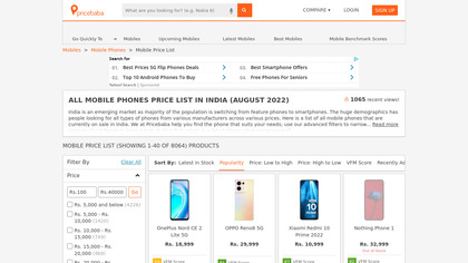 All Mobile Price In India image