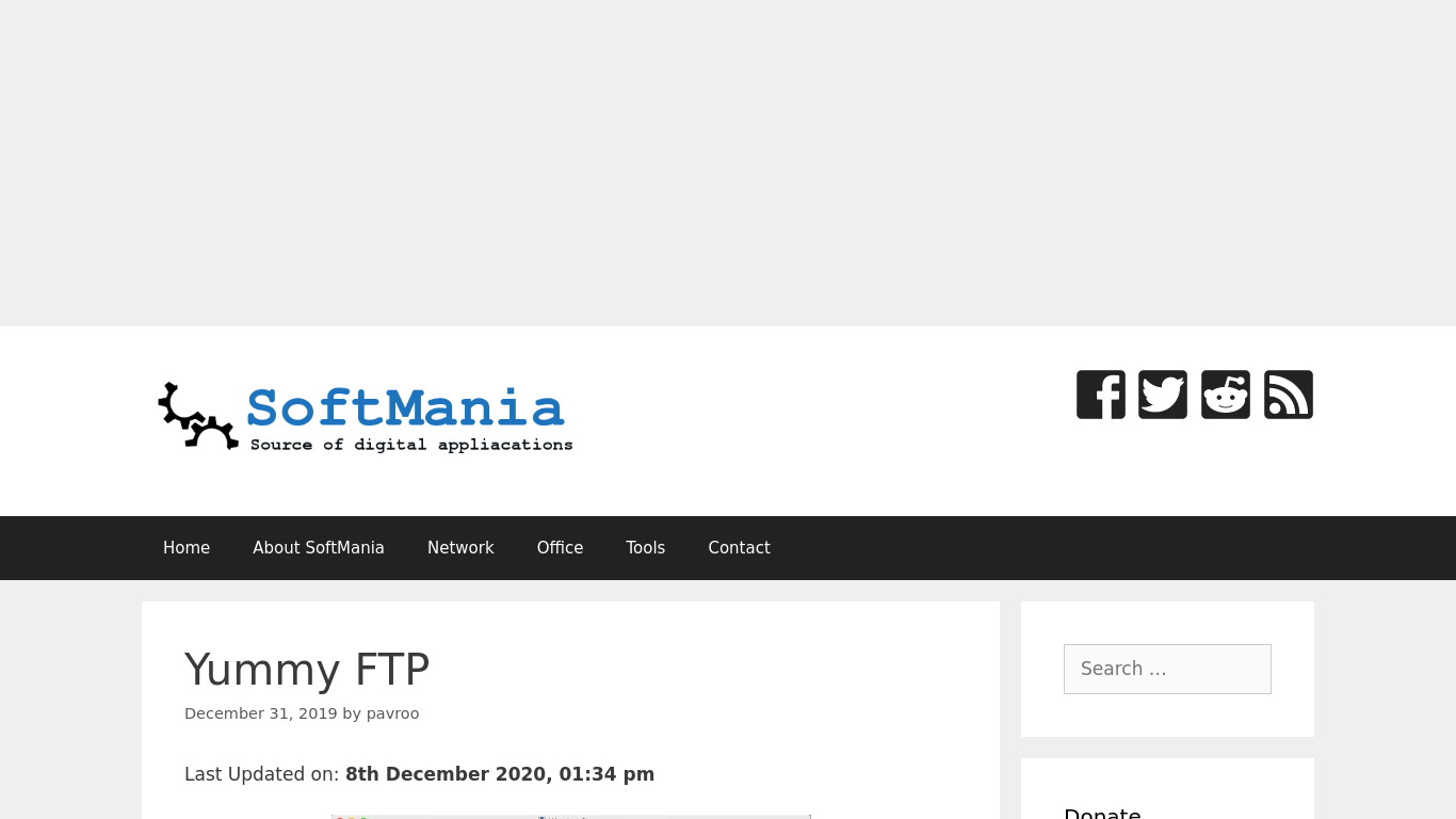 softmania.org Yummy FTP Landing page