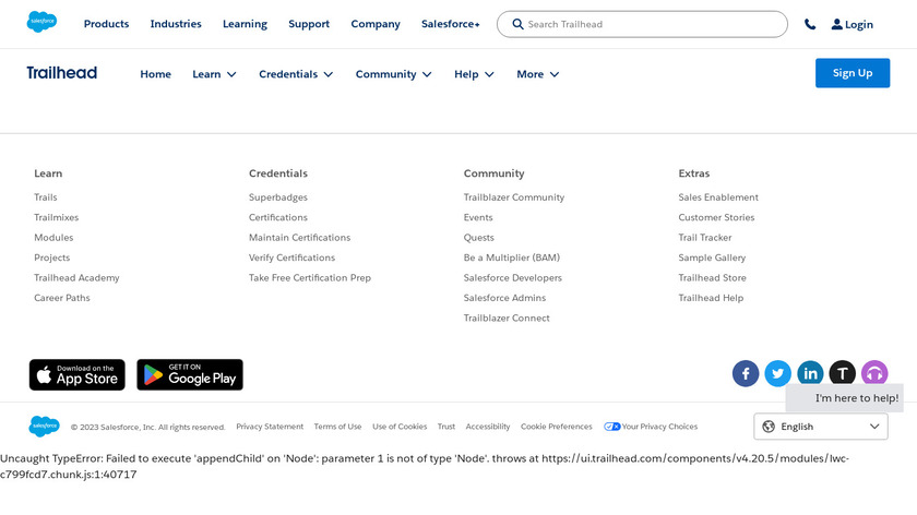 Trailhead GO Landing Page