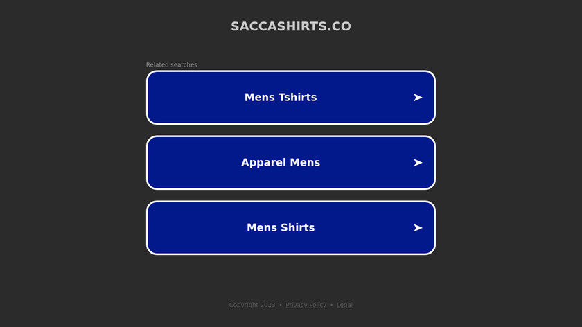 Sacca Shirts Landing Page