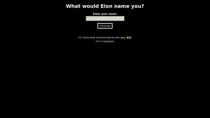 Elon Musk name generator image