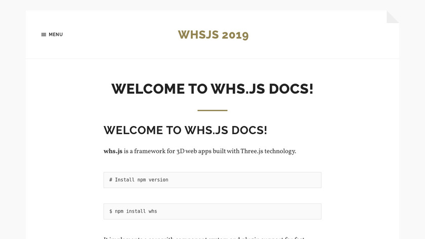 WhitestormJS Landing Page