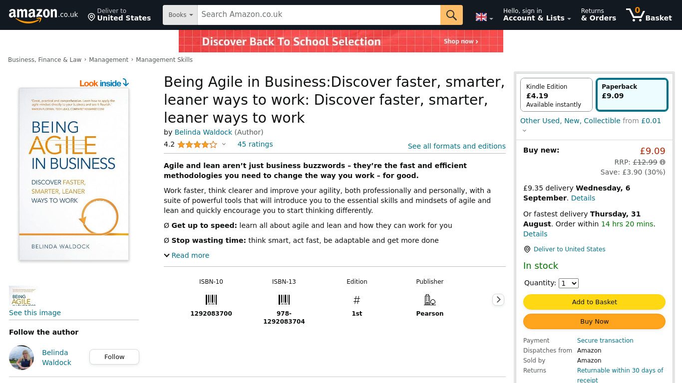 Being Agile in Business Landing page