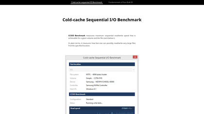 Cold-cache Sequential I/O Benchmark image