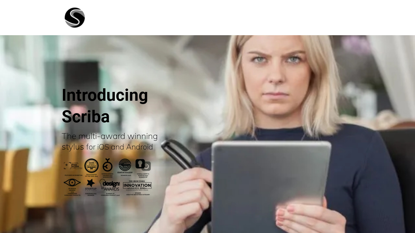 Scriba - The Stylus Reinvented Landing page