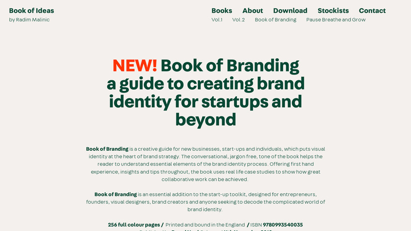 Book of Ideas Landing Page