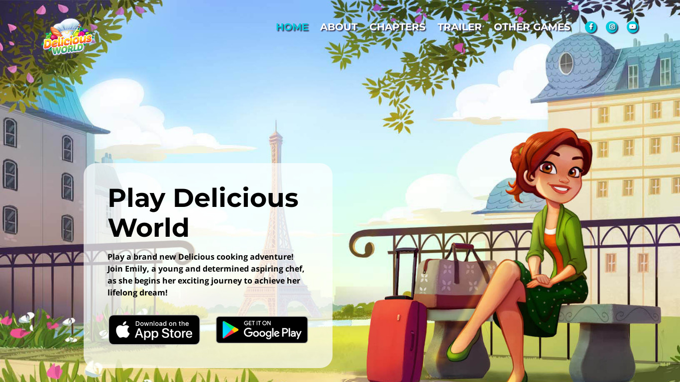 Delicious: Emily’s New Beginning Landing page