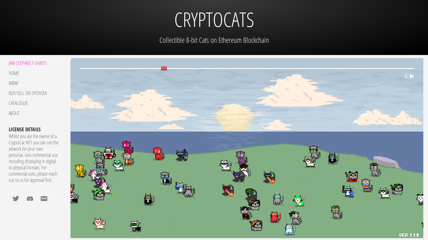 Cryptocats Landing page