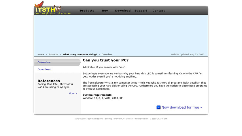 What's My Computer Doing? Landing Page