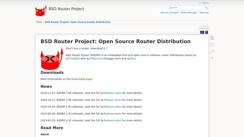 BSD Router Project: Landing Page