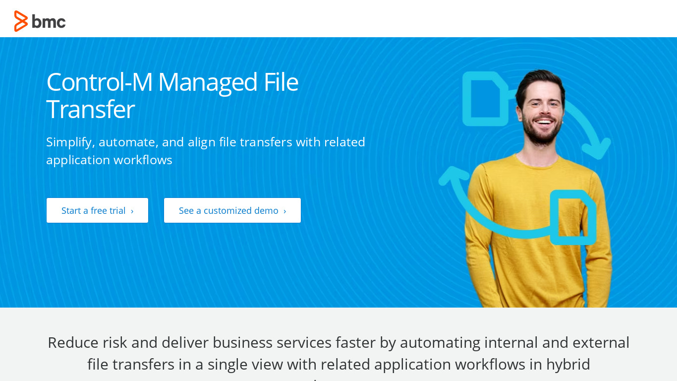 Control-M Managed File Transfer Landing page