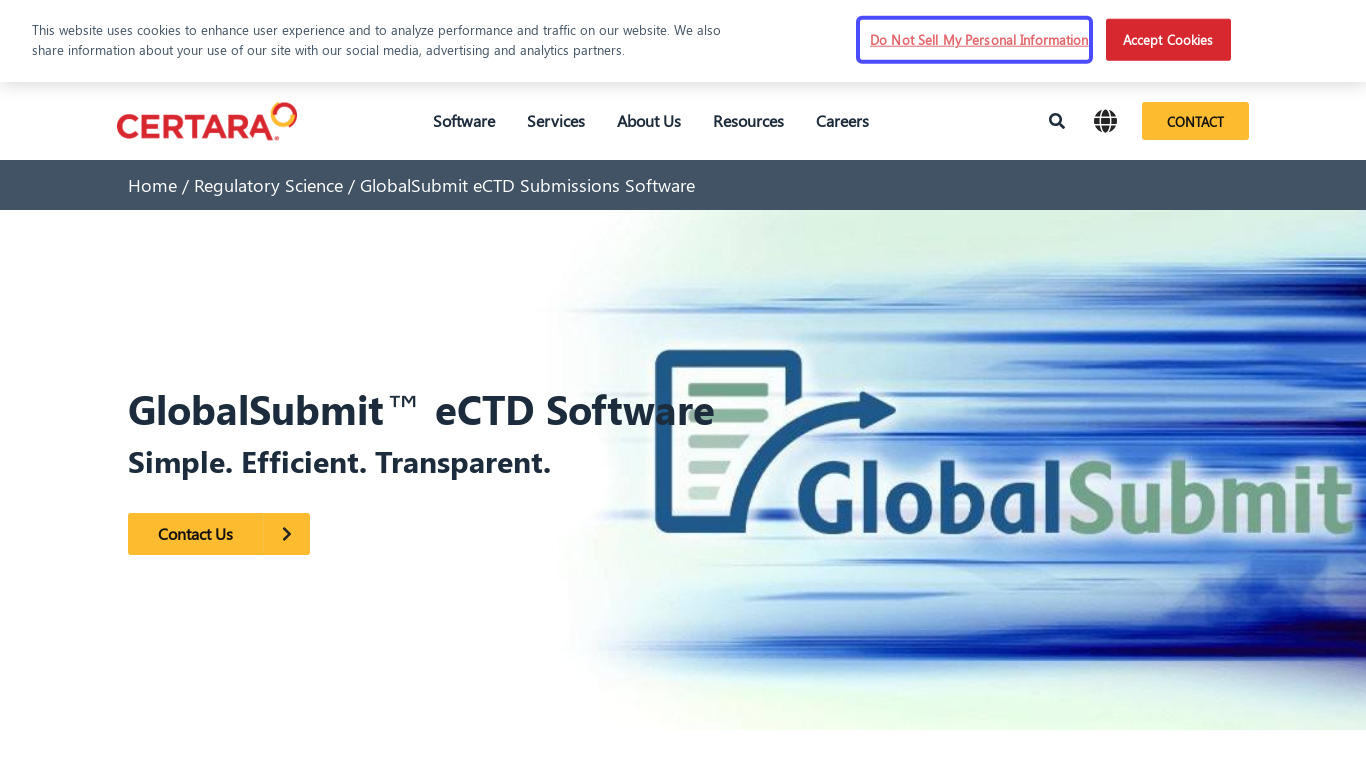 GlobalSubmit Landing page