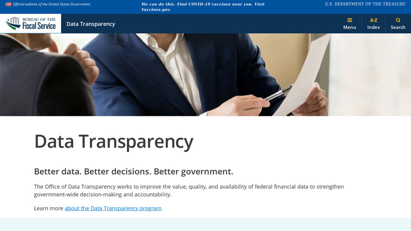 Data Transparency Landing Page