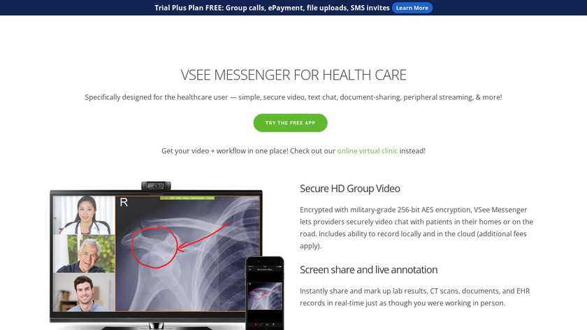 VSee Messenger Landing Page