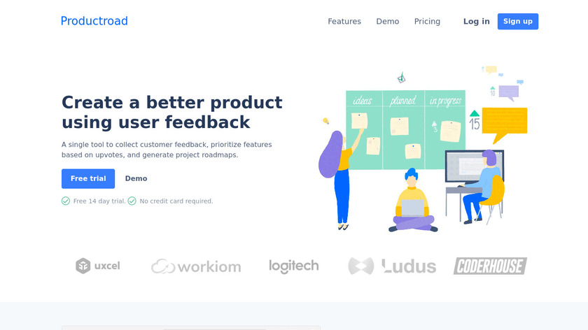 Productroad Landing Page