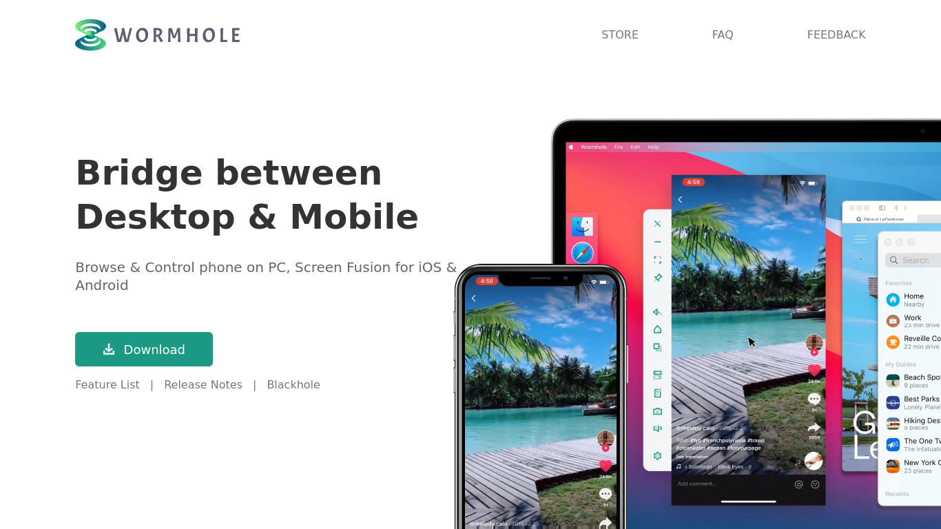 Wormhole Landing page