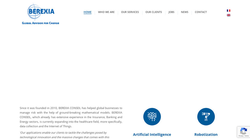 BEREXIA Landing Page