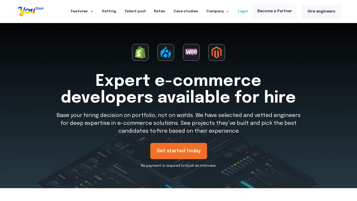 E-commerce Experts Landing page
