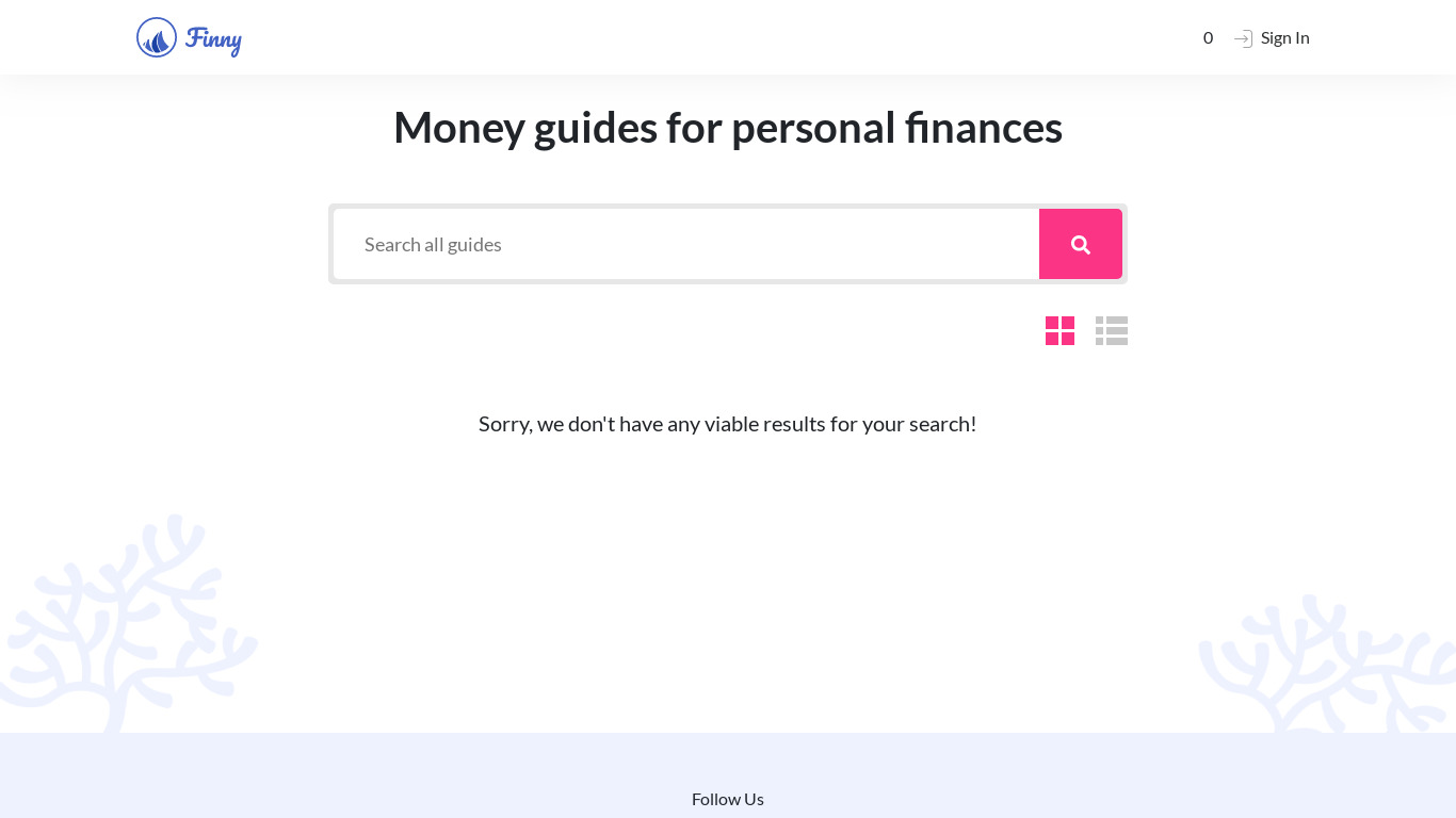 askfinny.com Personal Finance Guides Landing page