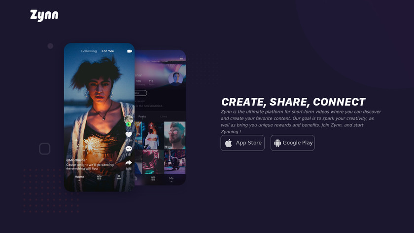 Zynn Landing Page