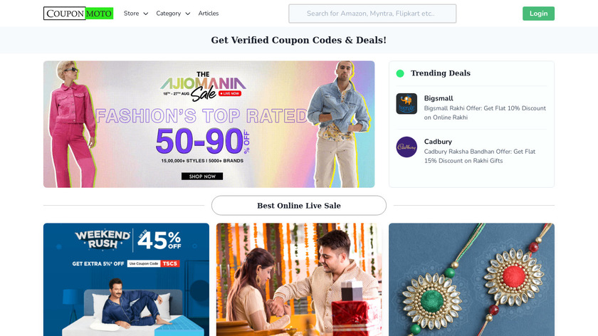 CouponMoto Landing Page