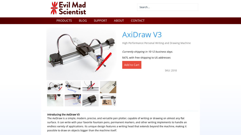 AxiDraw Landing Page