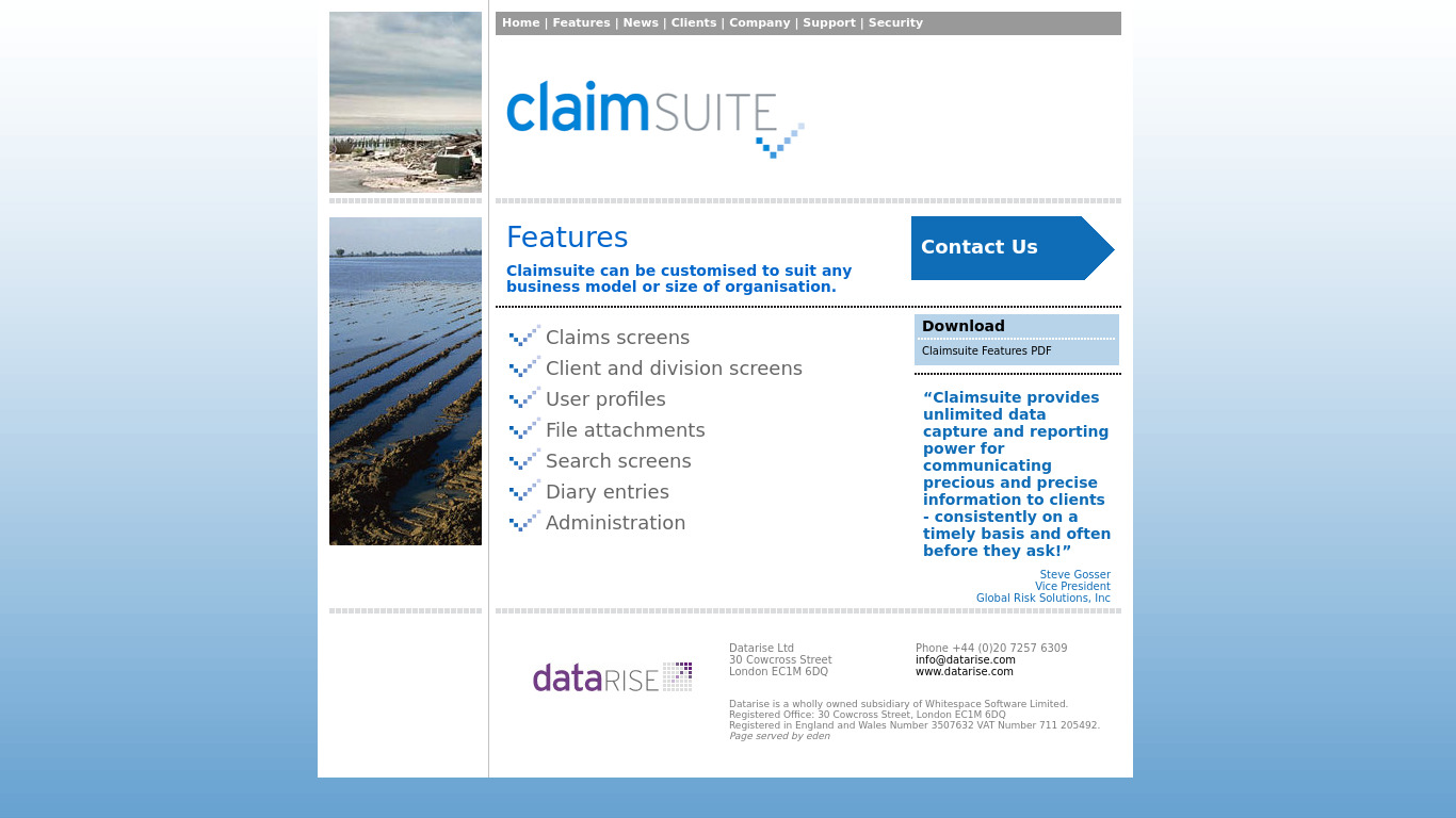 ClaimSuite Landing page