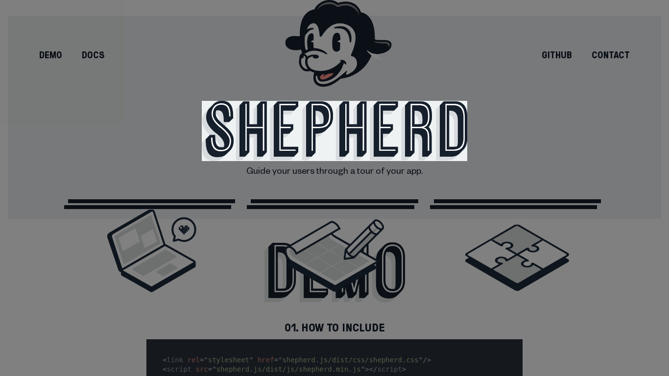 ShepherdJS Landing page