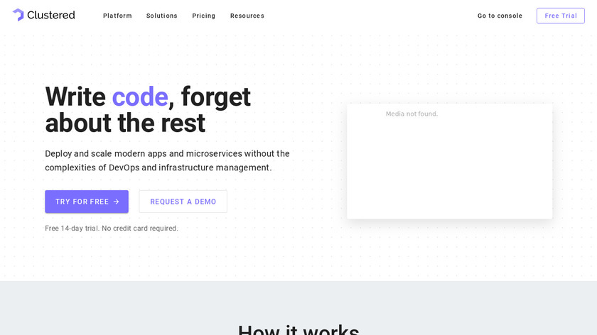 Clustered Cloud Landing Page
