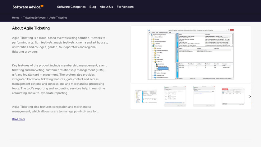 softwareadvice.com Agile Ticketing Landing Page