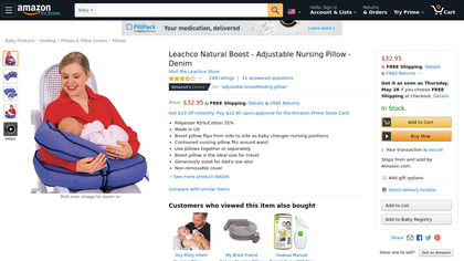 Leachco Adjustable Nursing Pillow image