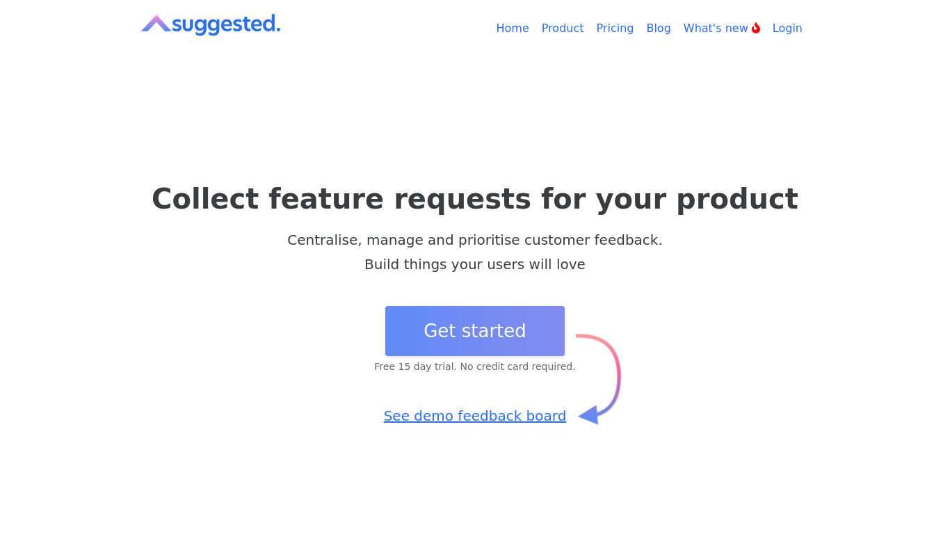 Suggested Landing page