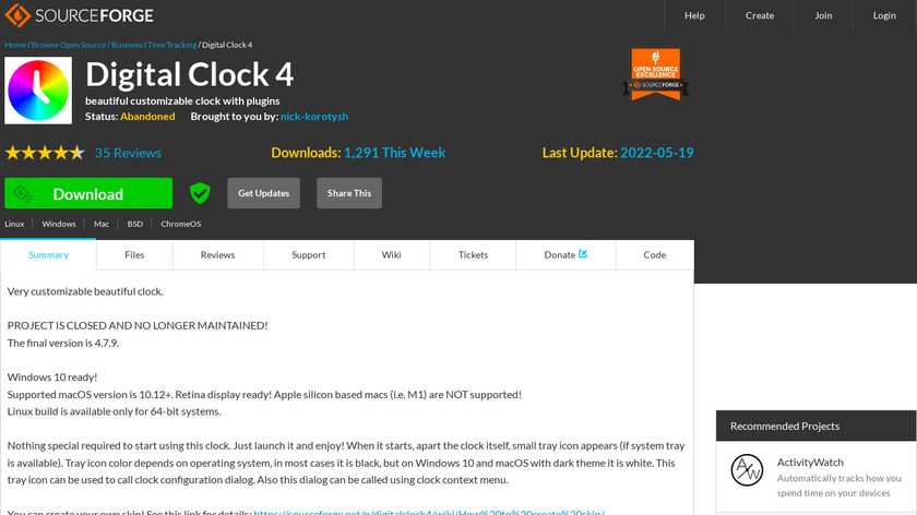 Digital Clock 4 Landing Page