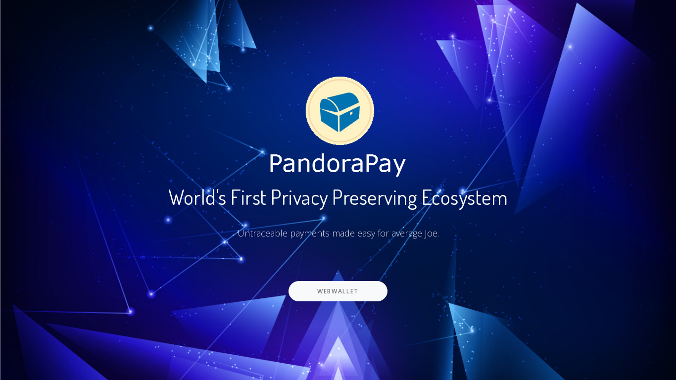 PandoraPay Landing page