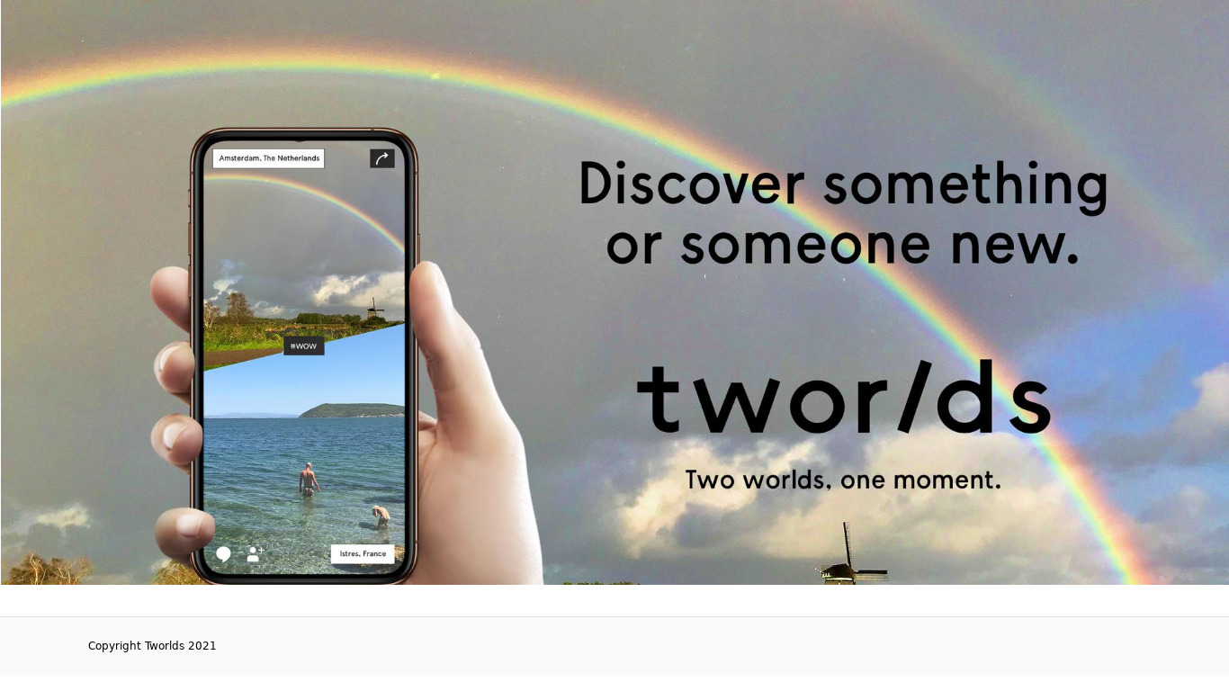 Tworlds Landing page