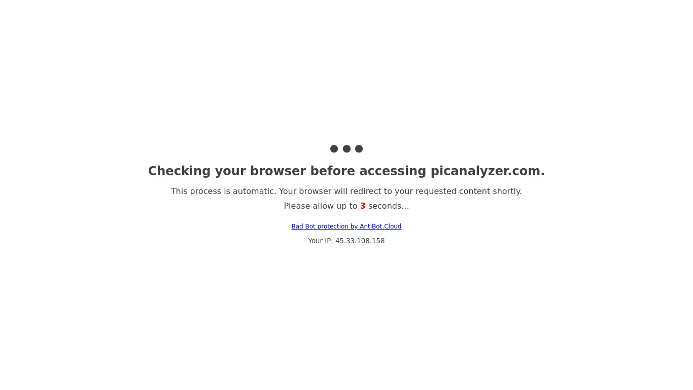PicAnalyzer Landing page