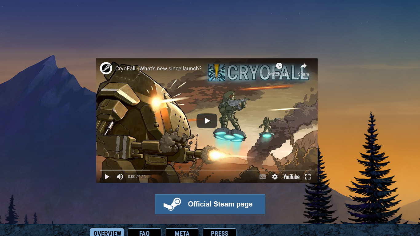 CryoFall Landing page