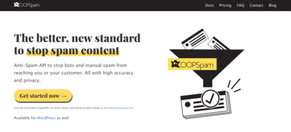 OOPSpam Anti-Spam API screenshot
