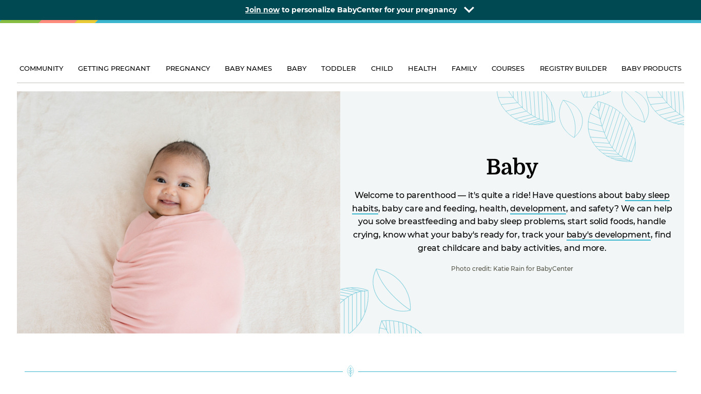 Baby Care Landing page
